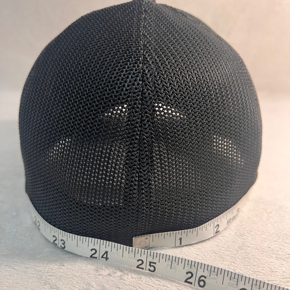 Columbia Tree Flag Flex Hat Heathered Grey / Black Mesh Back Structured Fit - Picture 10 of 11